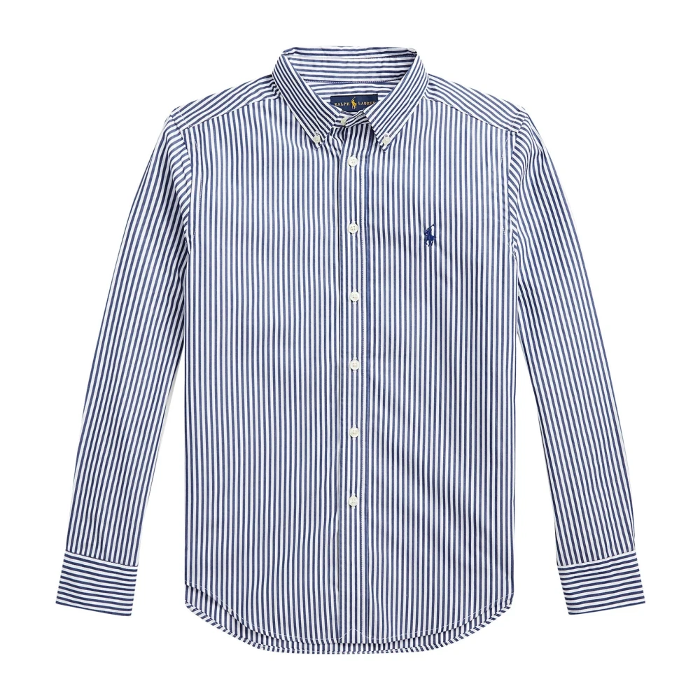 Ralph Lauren Boys Blue Poplin Cotton Shirt - Kids Shirts - 18 M - Kids