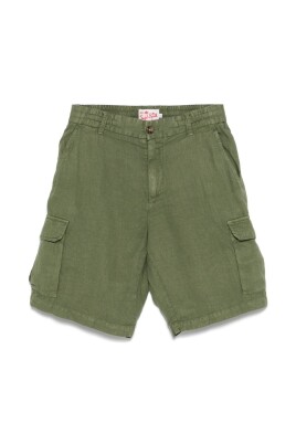 green-linen-shorts-for-men