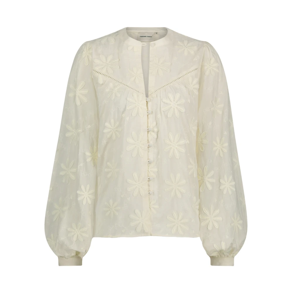 Fabienne Chapot Geborduurde Katoenen Blouse Beige Dames