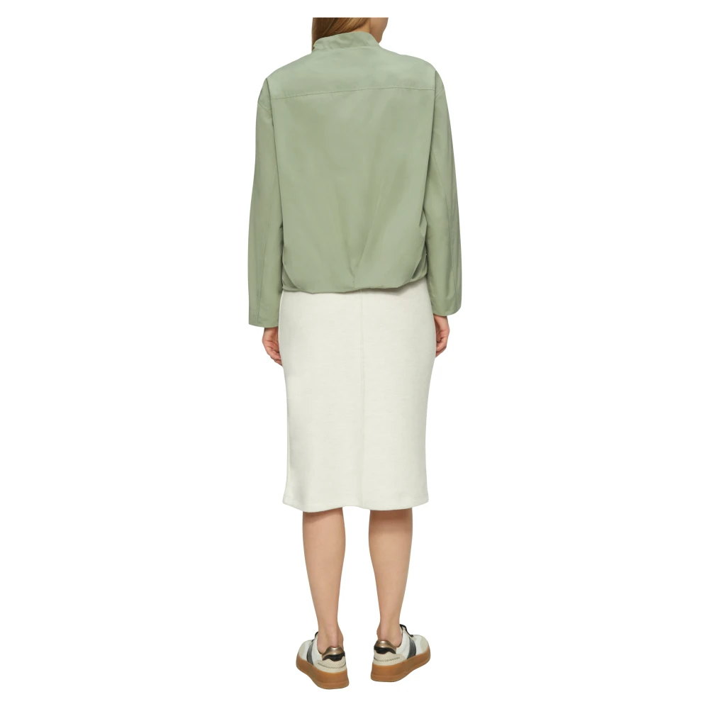 s.Oliver Blousonjack met gerimpelde details in relaxte pasvorm Green Dames