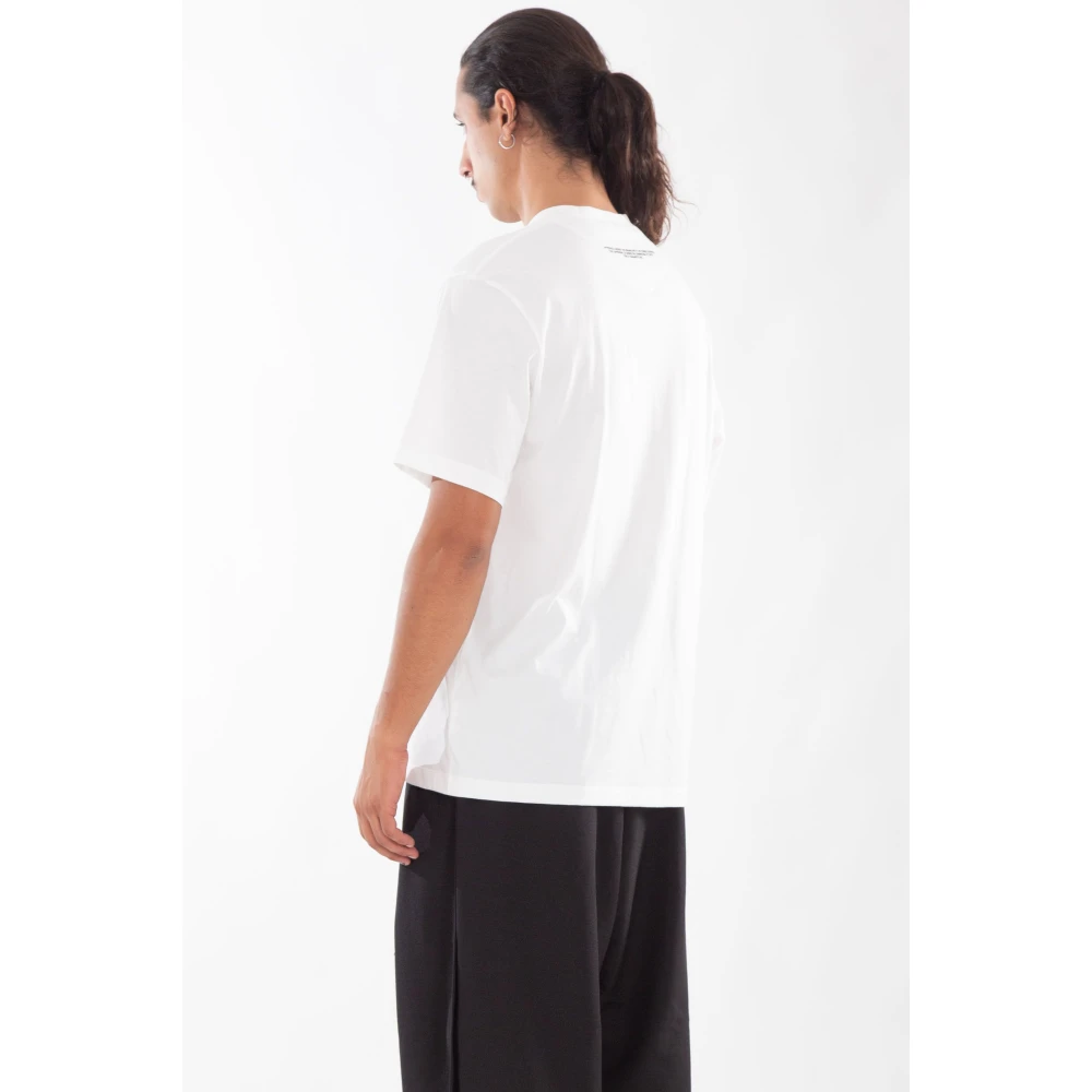 Y-3 Krijtwit Faded Logo Tee White Heren
