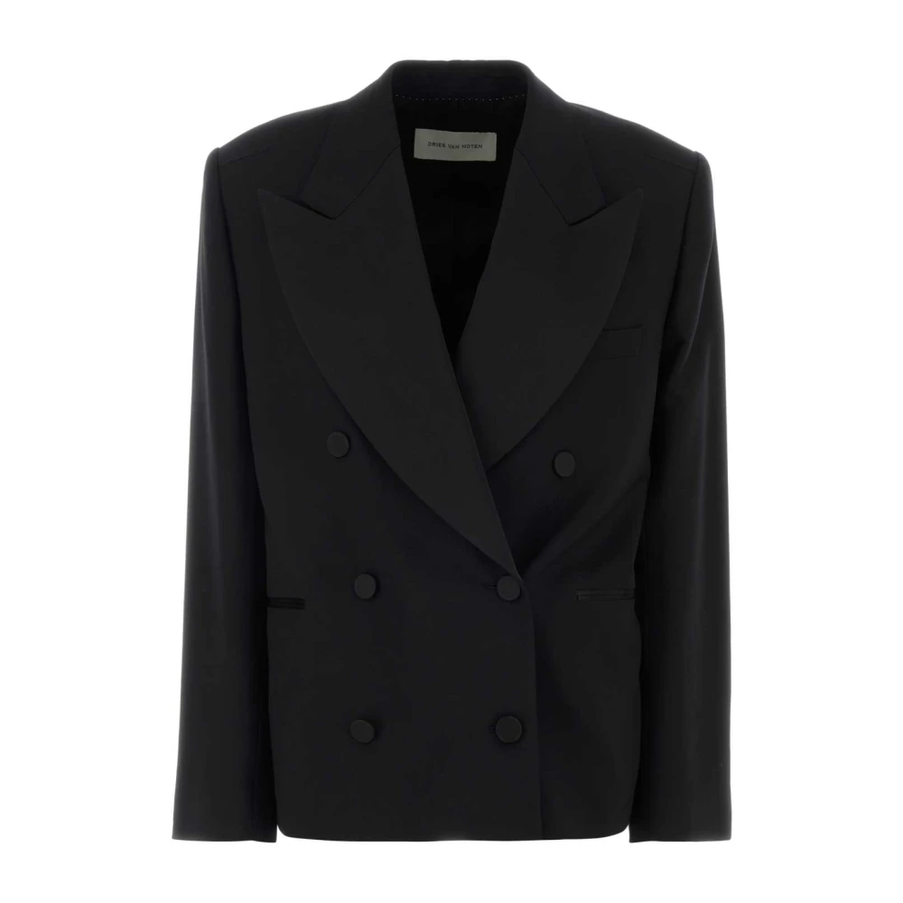 Dries Van Noten Women's Black Blazers, Xs, Bosea Cropped Jacket