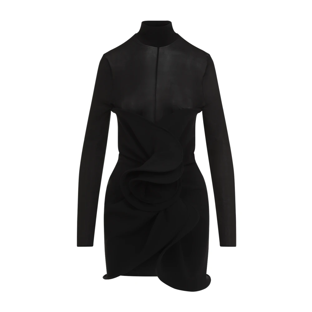 Magda Butrym Elegante Zwarte Jurk Aw24 Black Dames