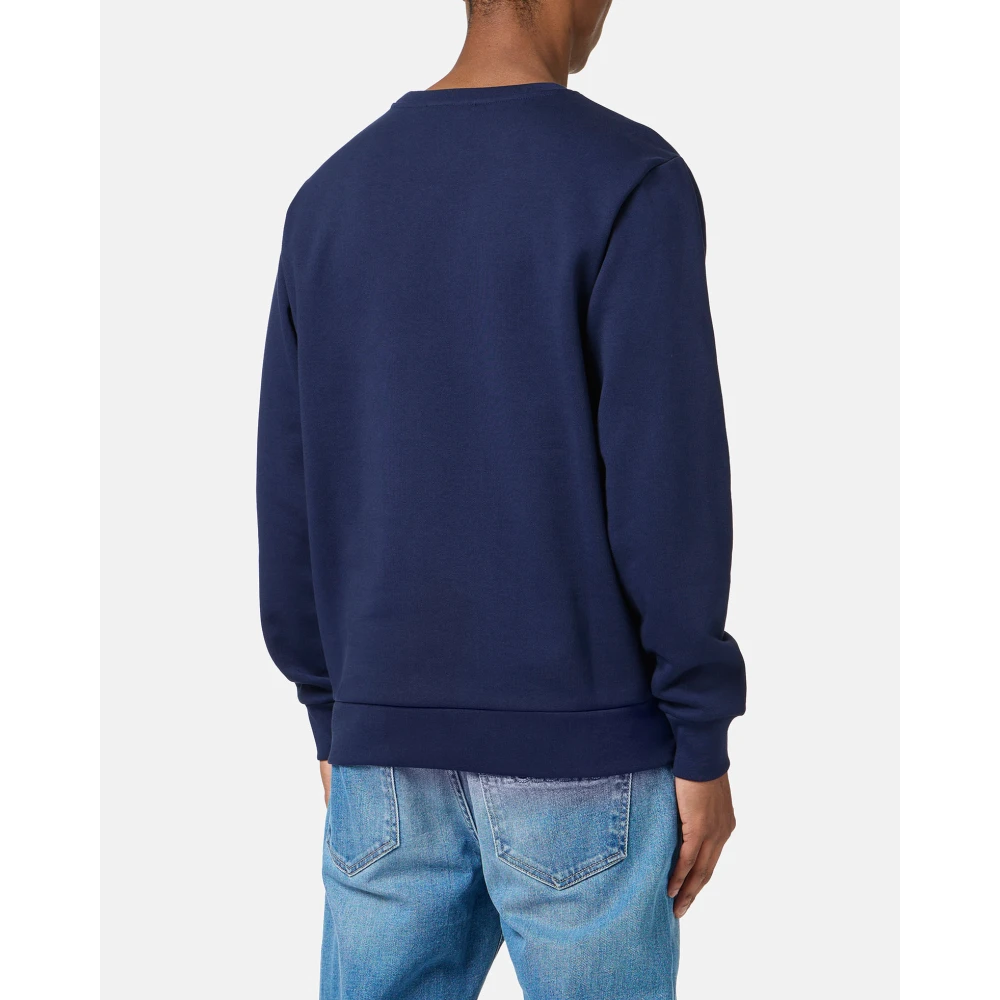 Iceberg Slim fit blauwe sweatshirt van katoen met logo borduursel Blue Heren