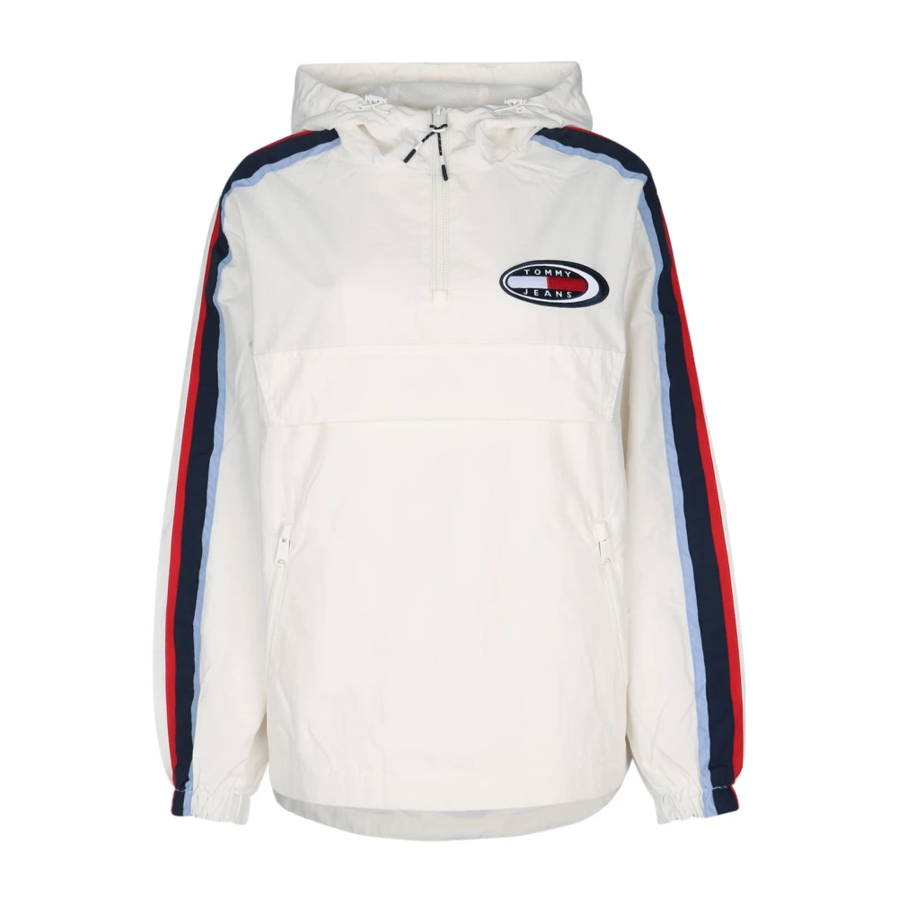 Tommy Jeans Stijlvolle Jas voor Mannen White Dames
