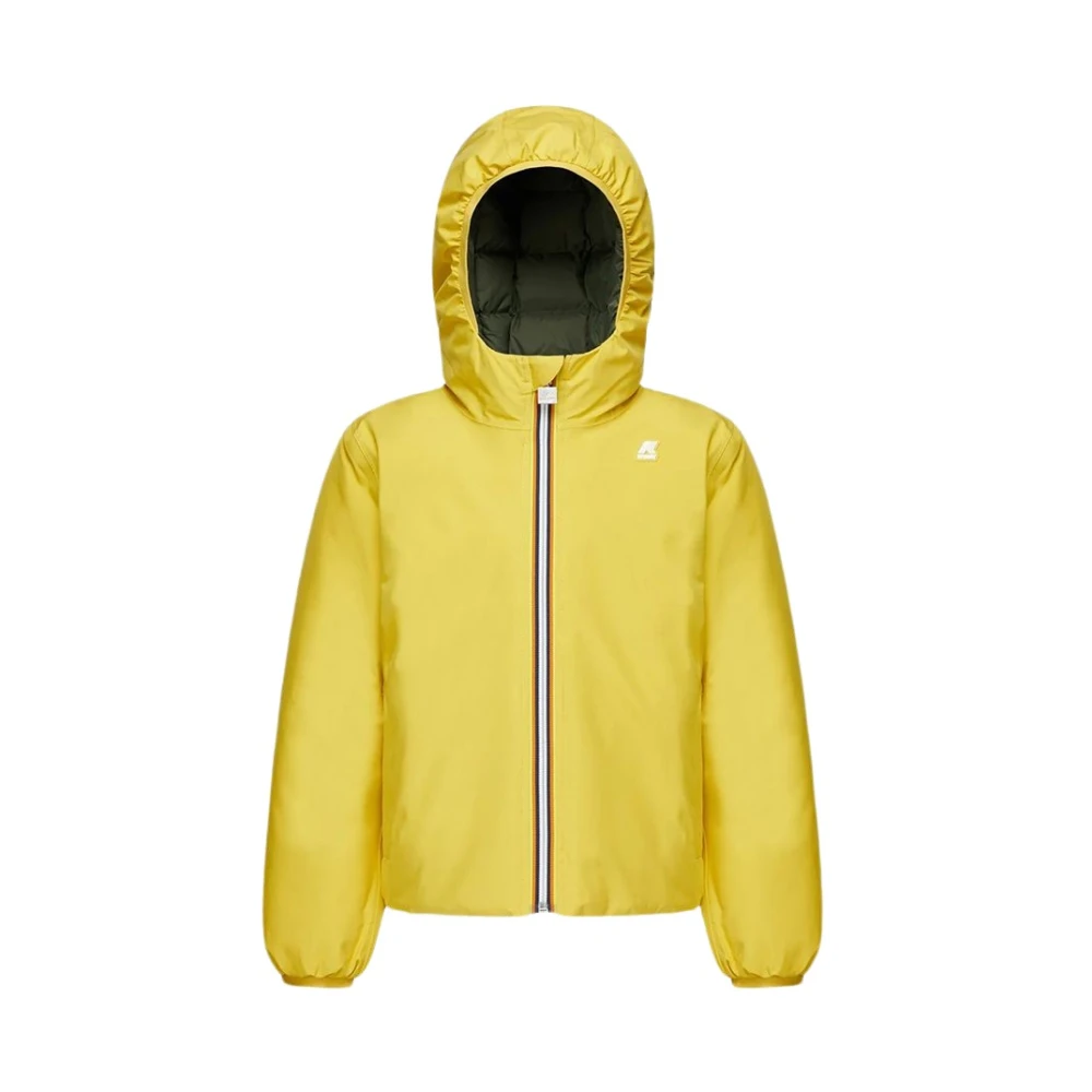 K-Way Boys Yellow Light Jackets, 12 Y, Reversible Short Down Jacket