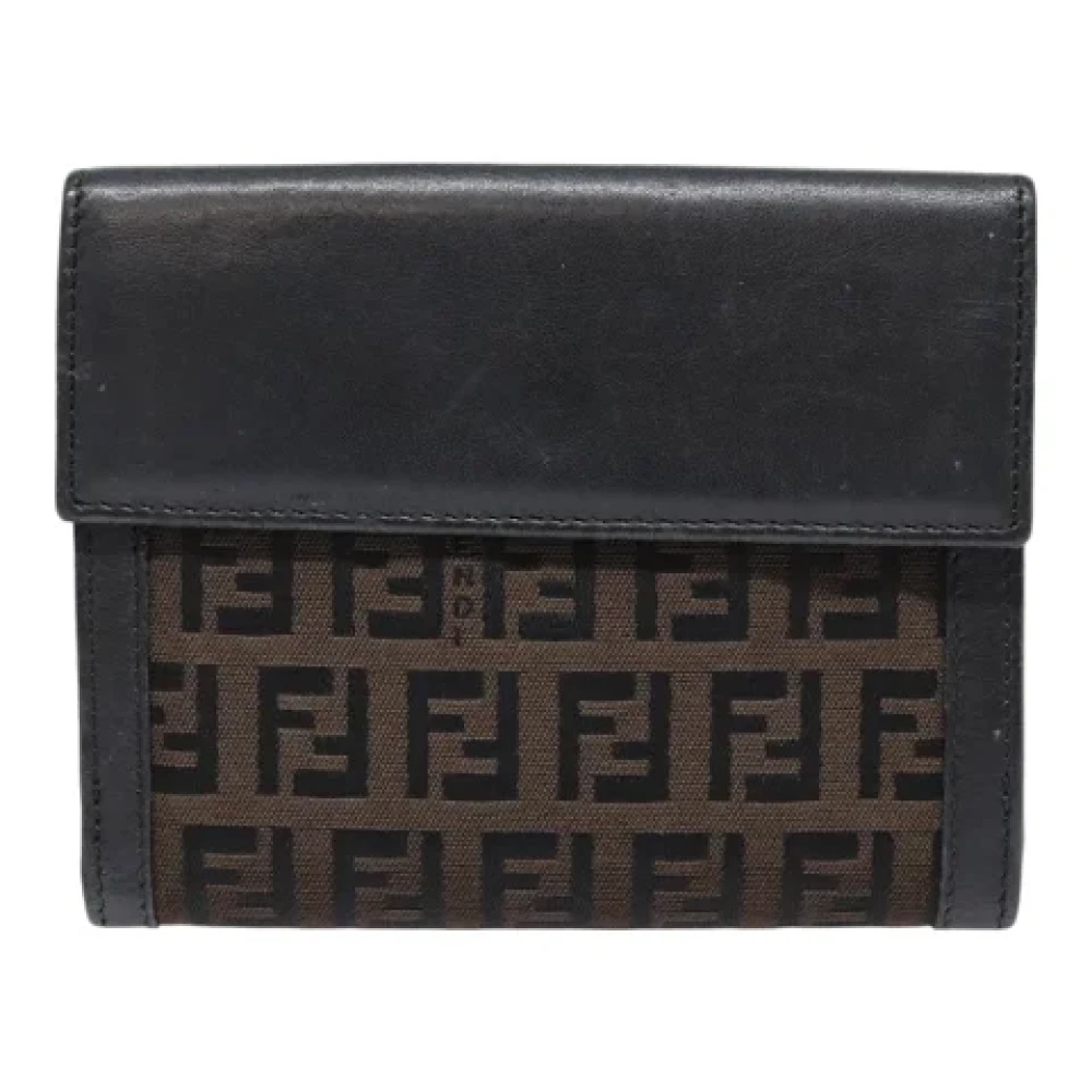 Fendi Vintage Pre-owned Canvas wallets Brown Heren