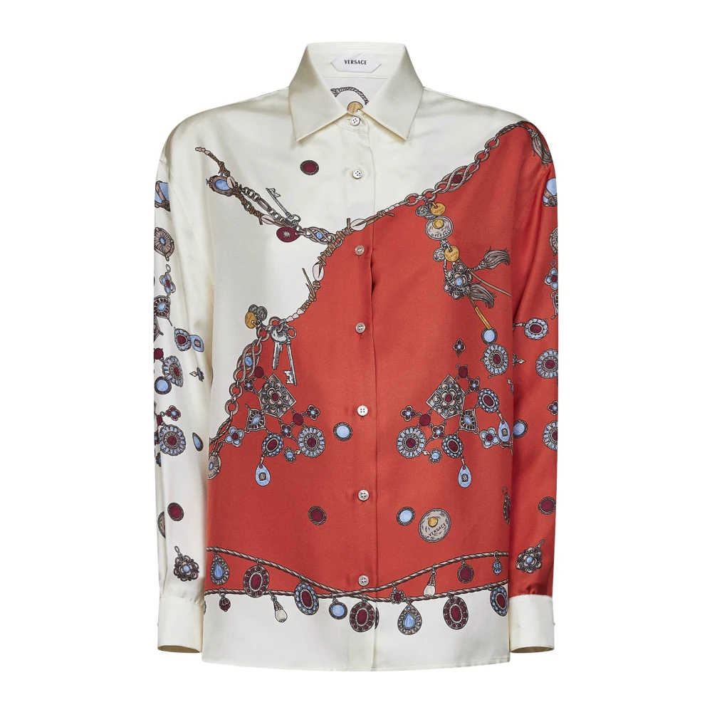 Versace , Damen, Blusen & Hemden, Mehrfarbig, S 