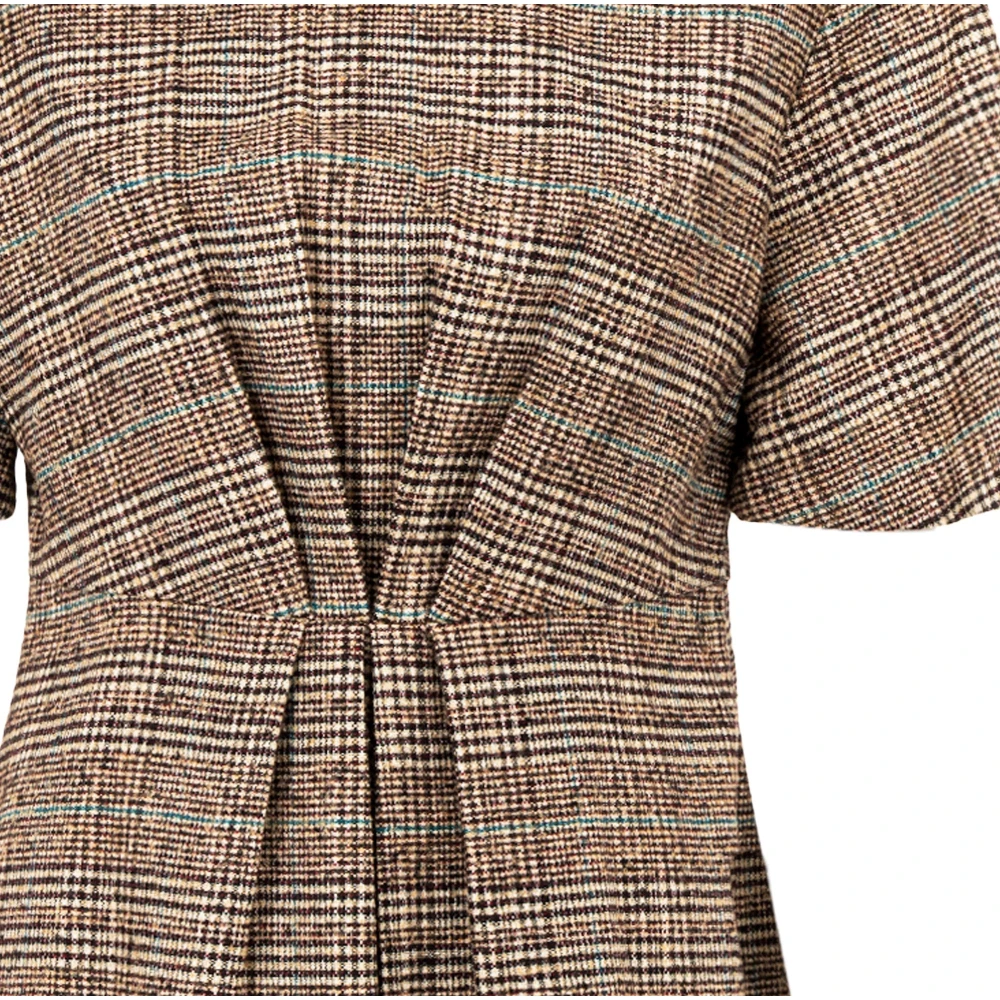 Manila Grace Elegante Korte Jurk Rood Bordeaux Red Dames