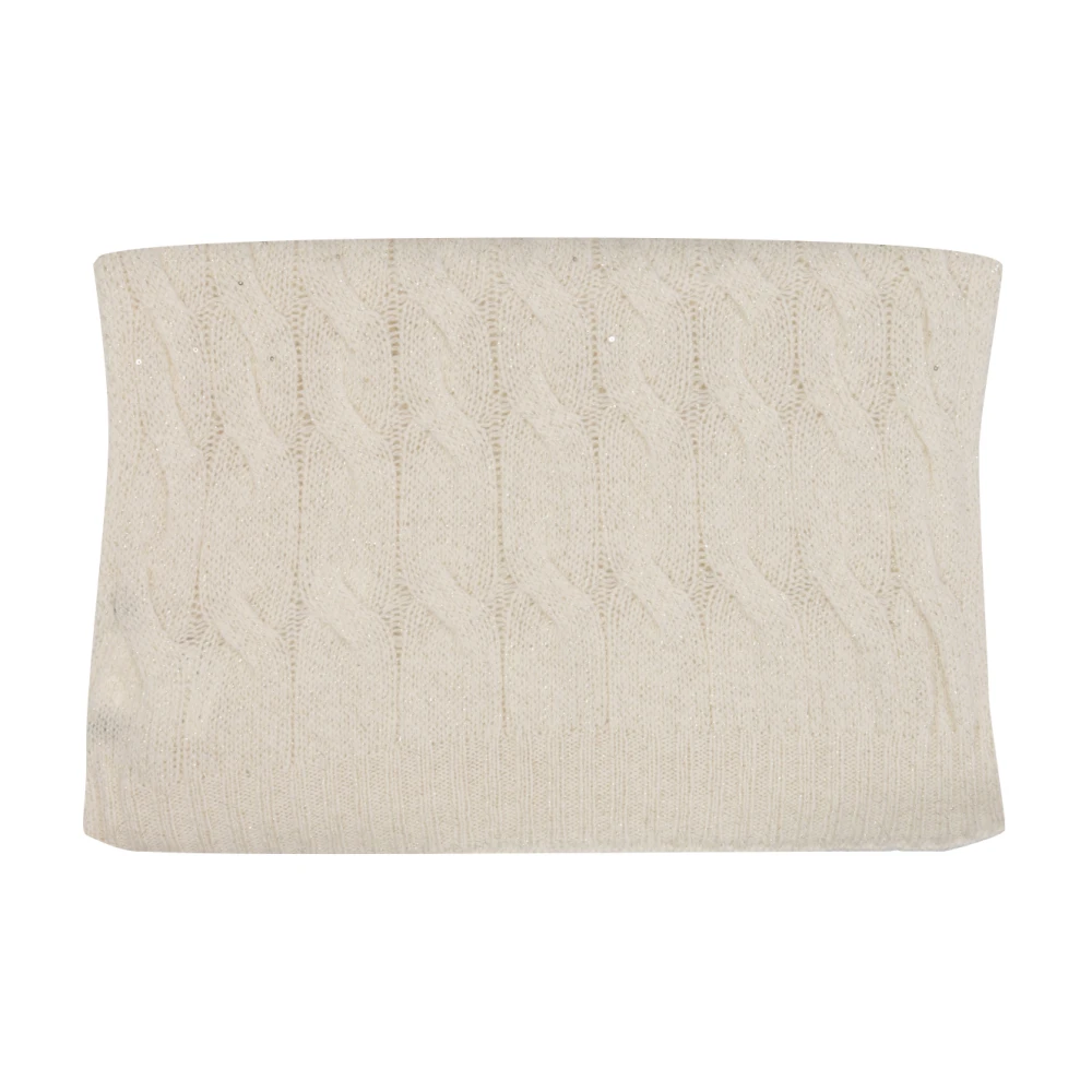 Gran Sasso Vrouw Beige Kabelgebreide Sjaal