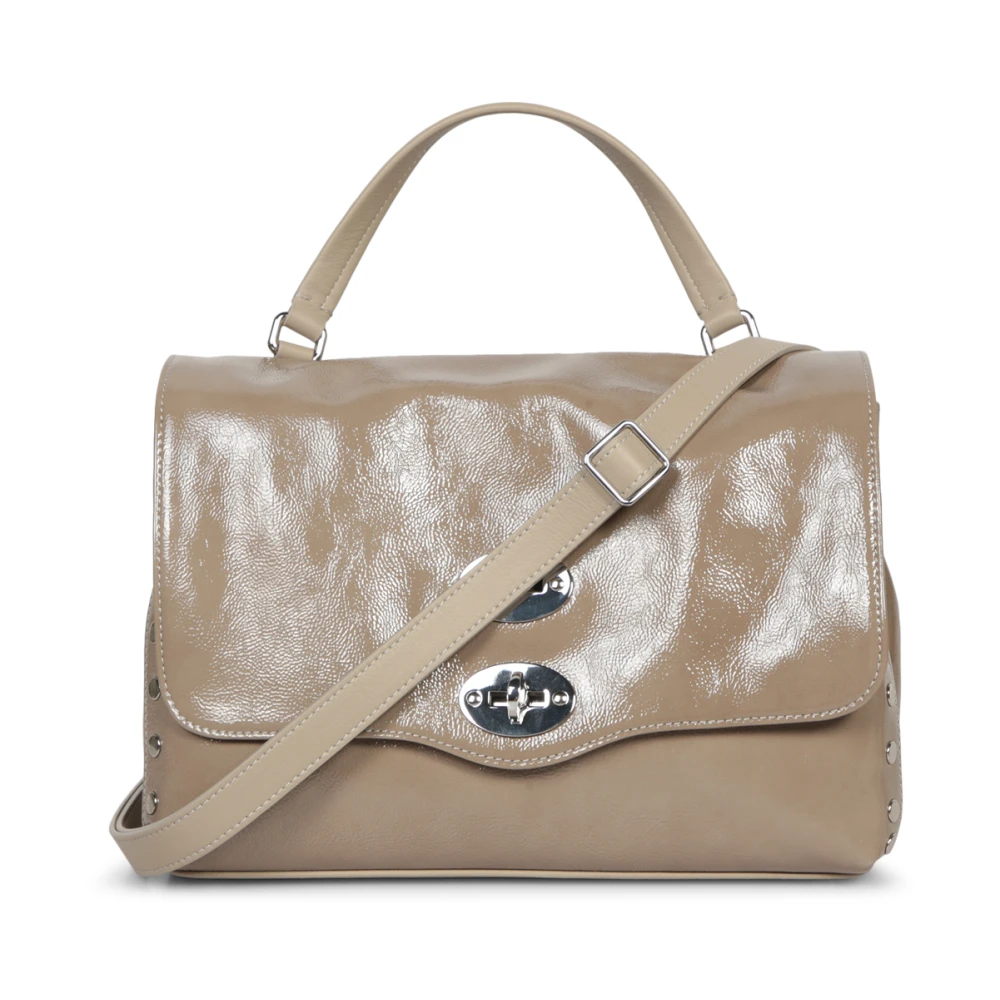 Zanellato Taupe Leren Crossbody Tas Beige Dames