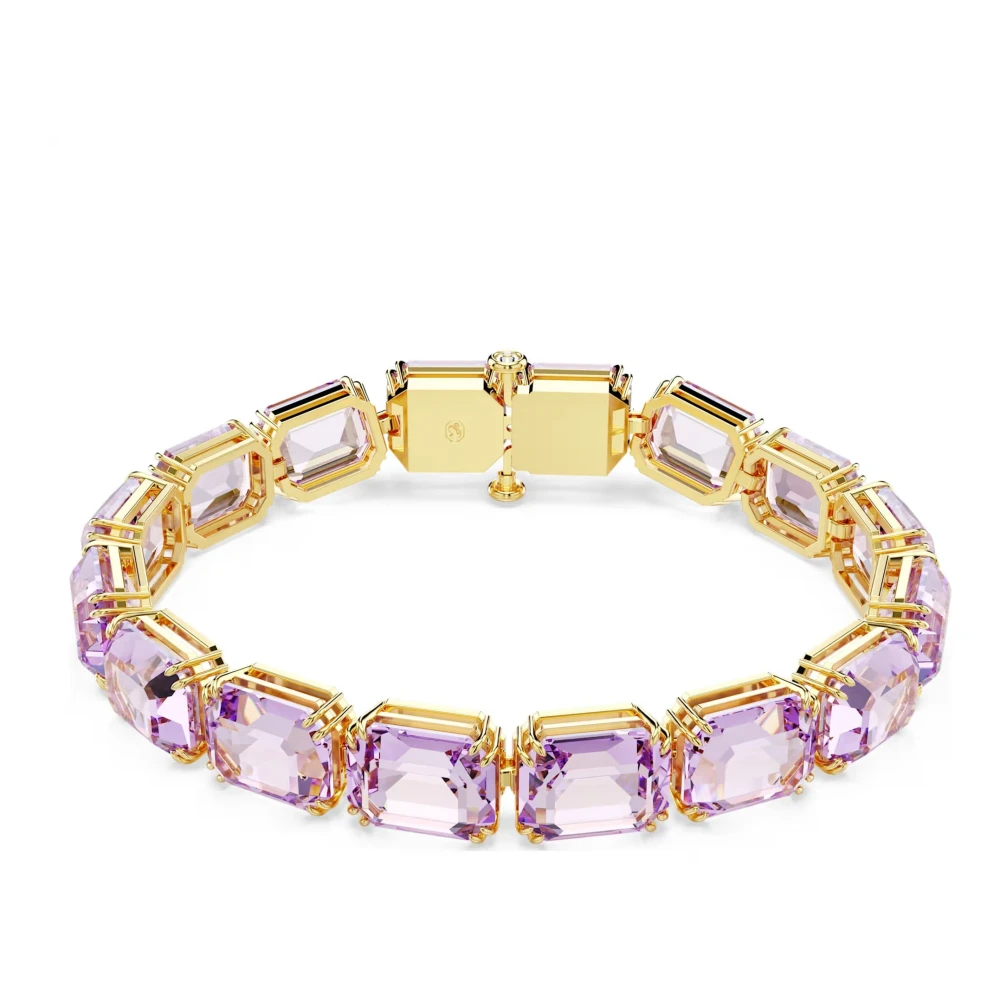 Swarovski Women's Purple/Gold Millenia Tennis Bracelet -Plated 5720487
