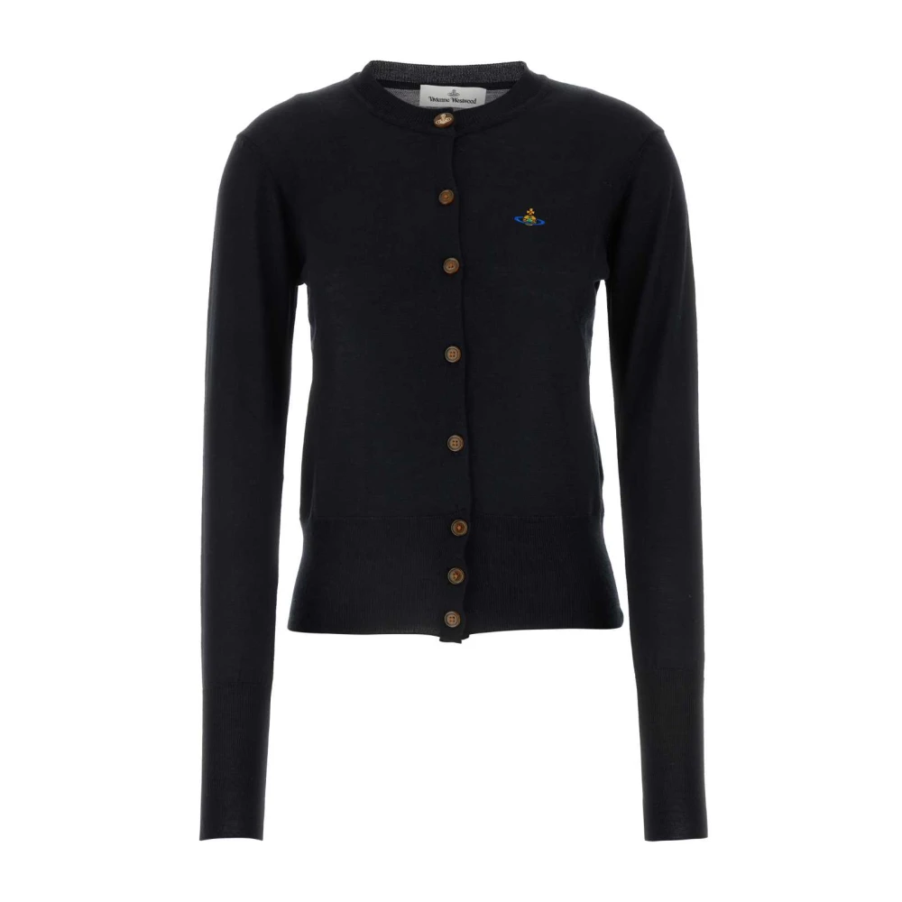 Vivienne Westwood Women's Black Cardigans, Xl, Wool Blend Cardigan
