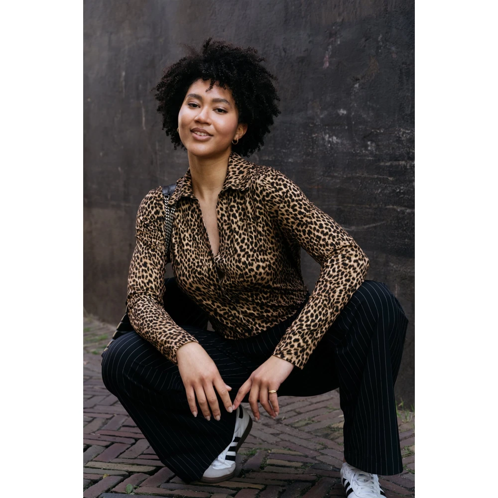 &Co Woman Oversized geruite overhemd Brown Dames