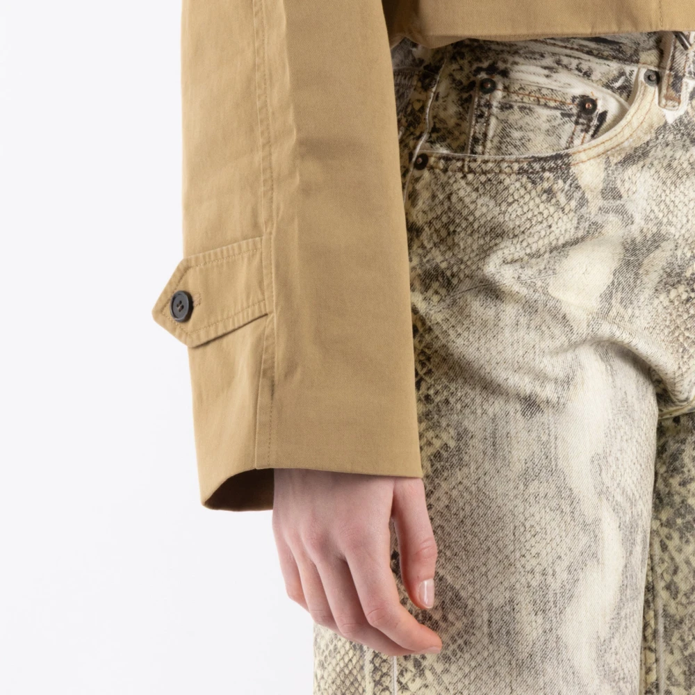 Acne Studios Oker Katoenen Jas Brown Dames