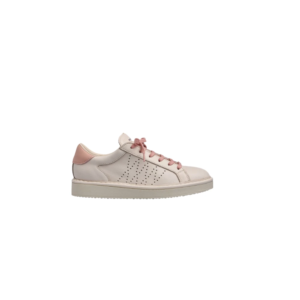 Panchic Witte Sneakers met Katoenen Voering Dames Schoenen Beige
