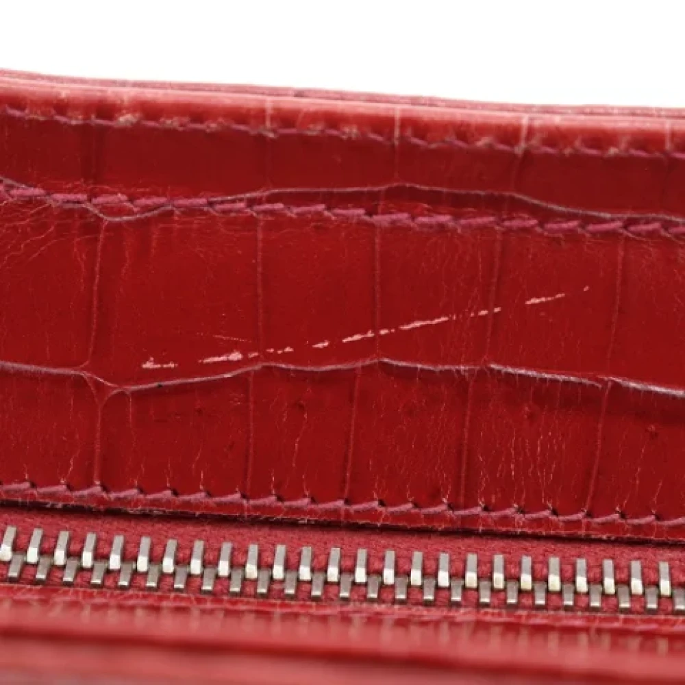 Salvatore Ferragamo Pre-owned Leather shoulder-bags Red Dames