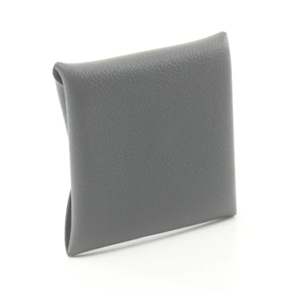 Hermès Vintage Pre-owned Fabric wallets Gray Dames