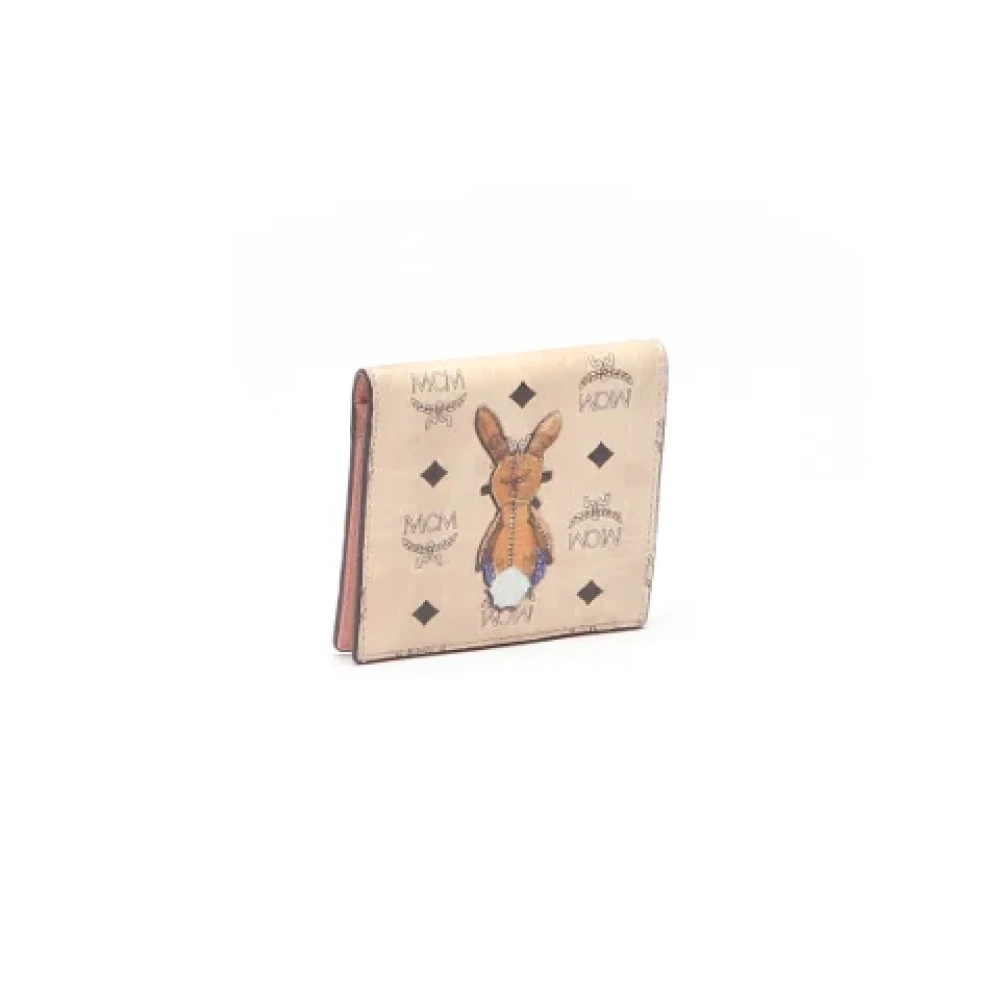 MCM Pre-owned Leather wallets Beige Dames