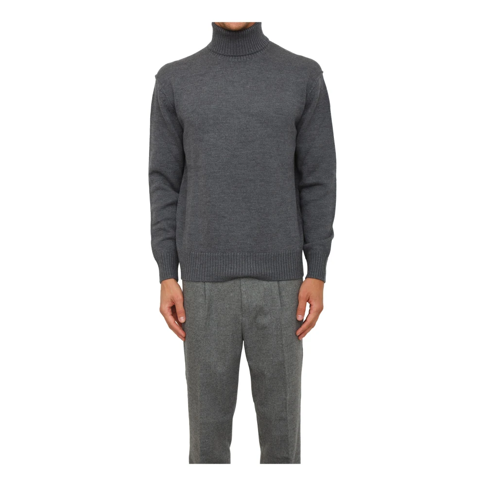 Paolo Pecora Men's Gray Maglia Lupetto - Turtlenecks - M - Knitwear