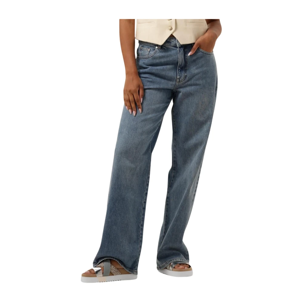 Gestuz Wide Jeans Zolinagz Hw Blue Dames