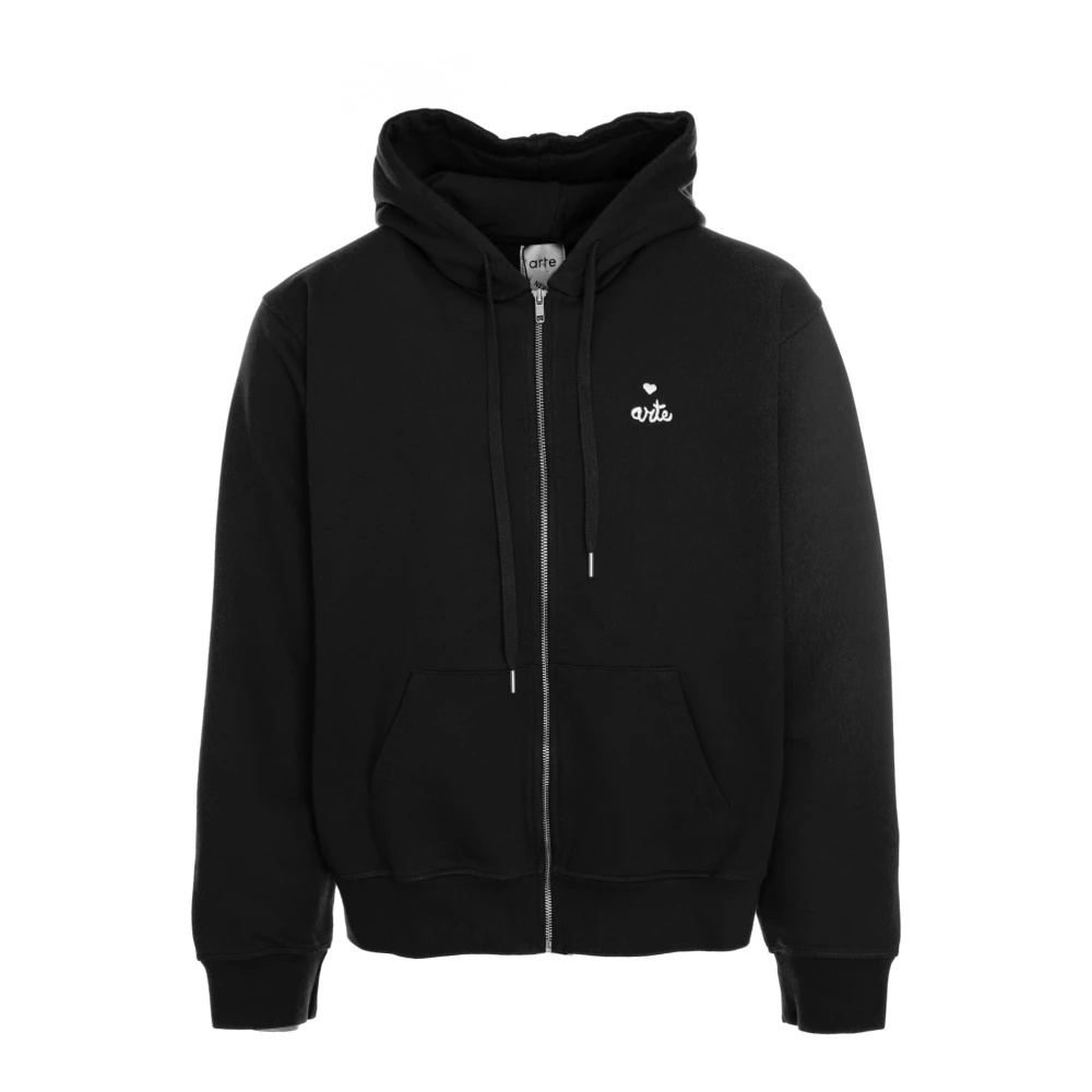 Arte Antwerp Heart Logo Hoodie Zipper Jacket Black Heren