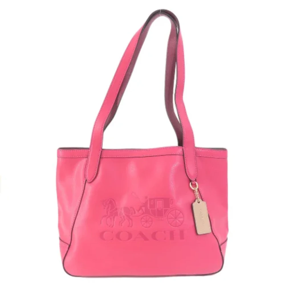 Coach Pre-owned Leather handbags Pink Dames