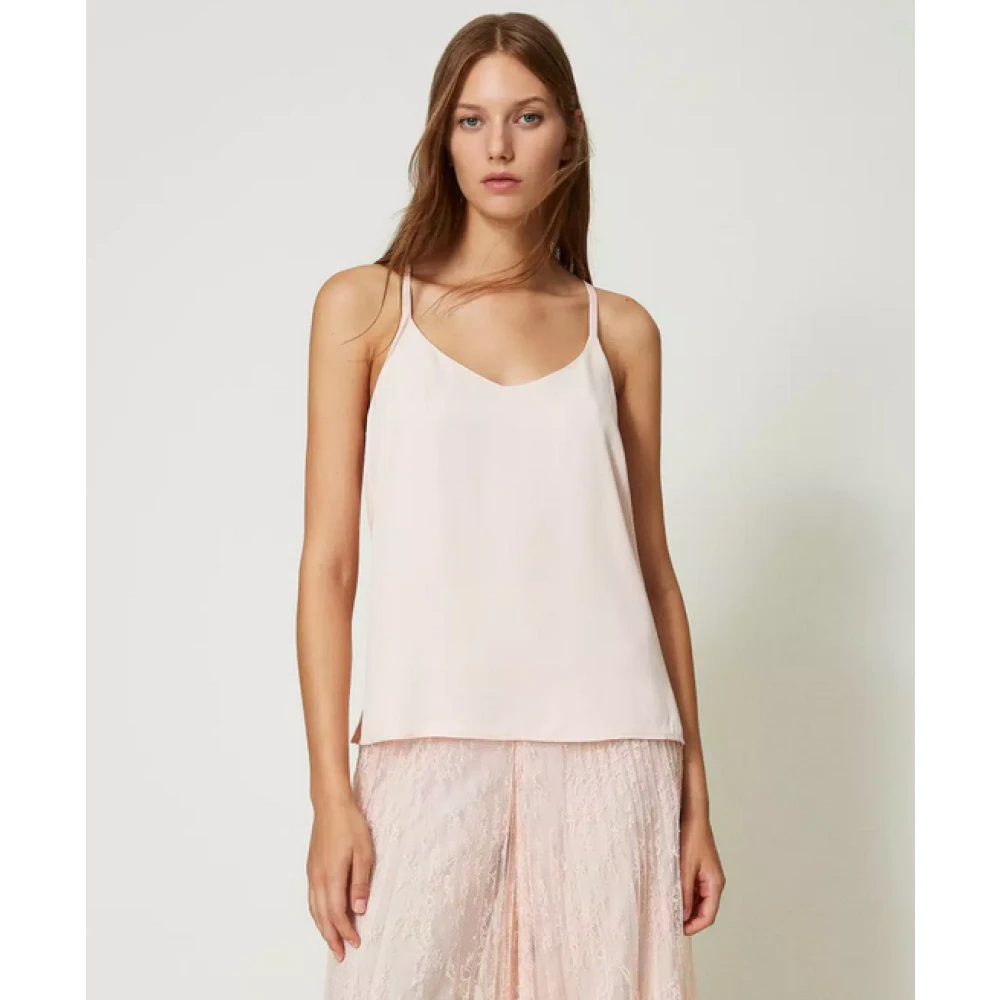 Twinset Witte Top met Stijlvol Ontwerp White Dames