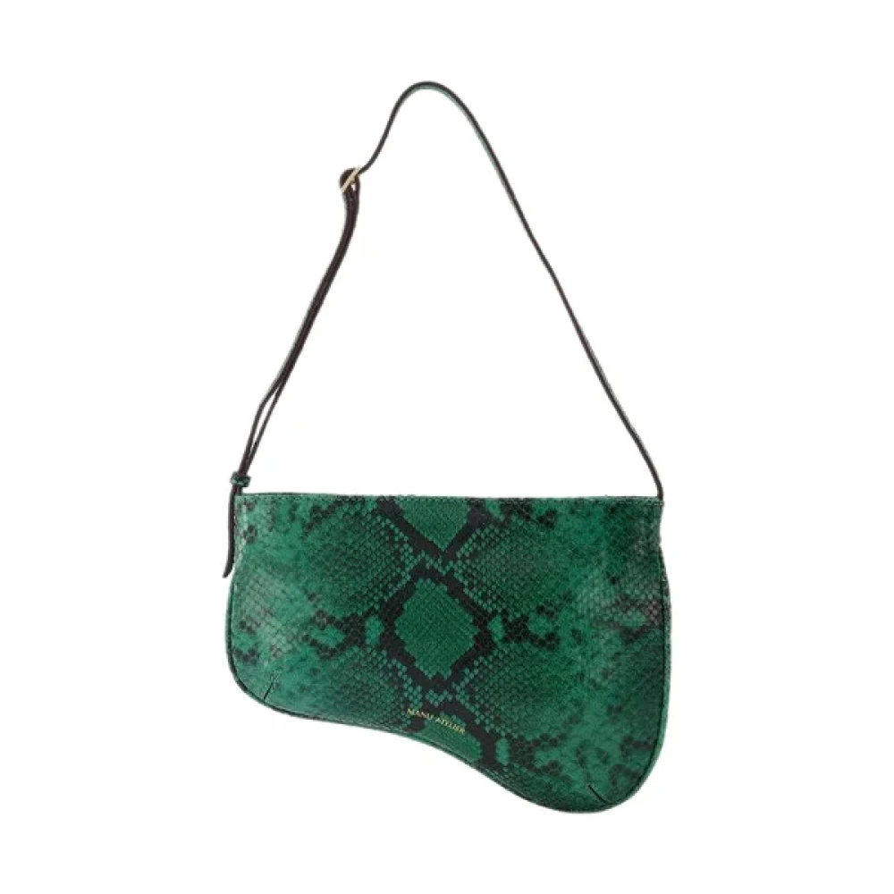 Manu Atelier Leather shoulder-bags Green Dames