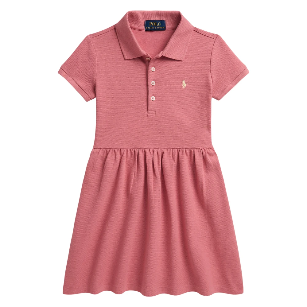 Ralph Lauren Girls Pink Dresses, 7 Y, Stretch Mesh Polo Dress