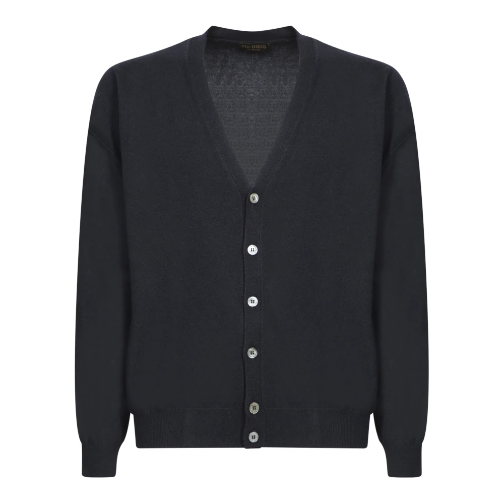 Dell'oglio Blauwe Cardigan Sweater Aw24 Blue Heren