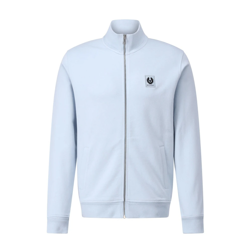 Belstaff Logo Sweatjack met Rits Blue Heren