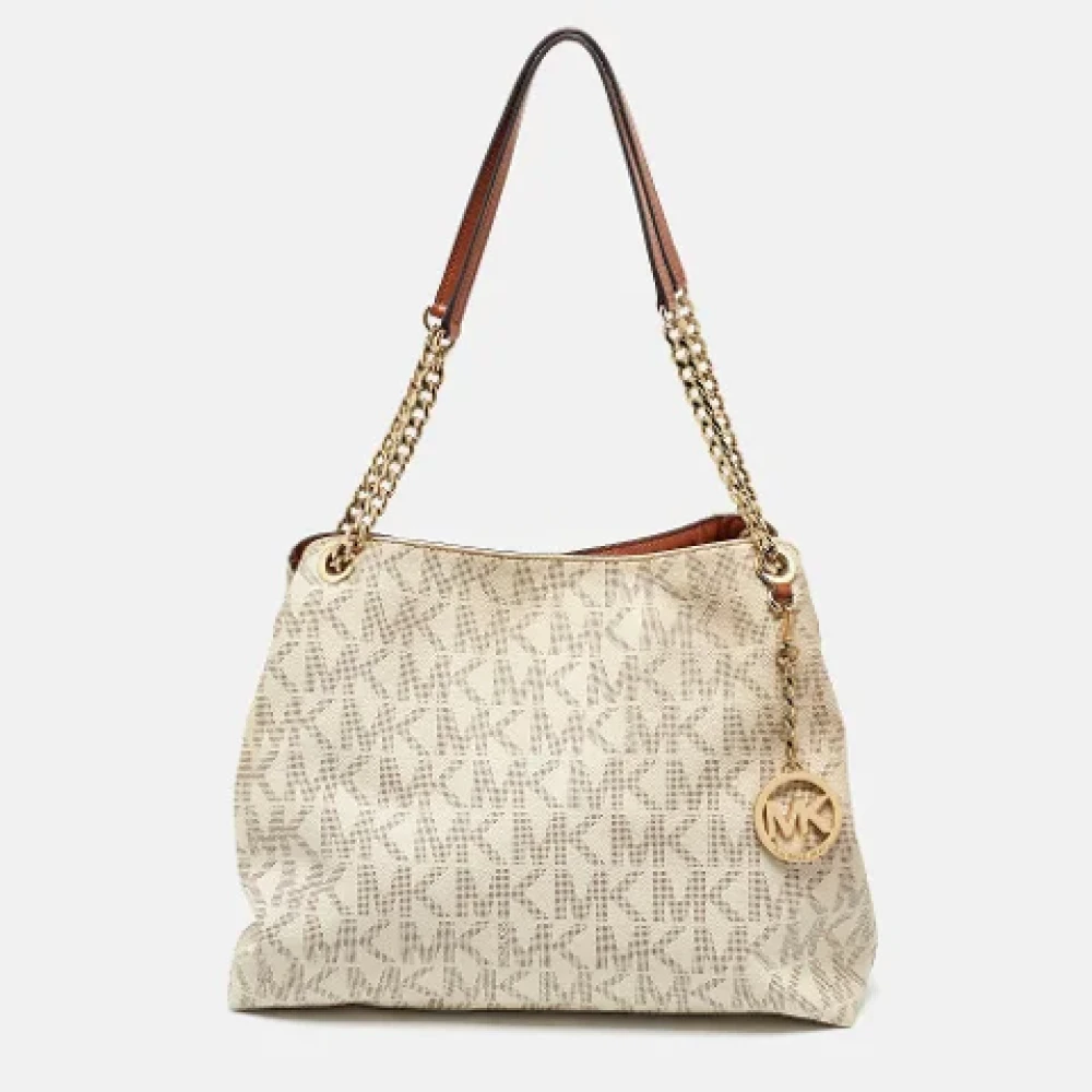 Michael Kors Pre-owned Leather shoulder-bags White Dames