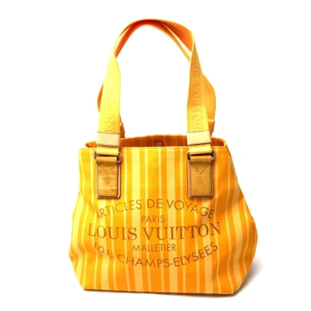 Louis Vuitton Vintage Pre-owned Cotton louis-vuitton-bags Yellow Dames