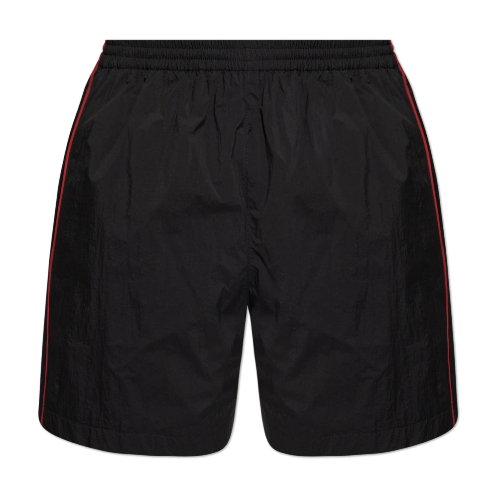 Balenciaga Shorts met geborduurd logo Black Heren