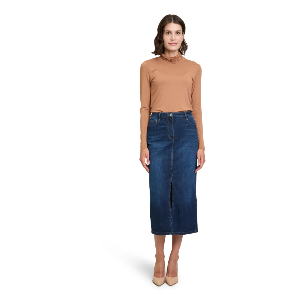 Betty Barclay Casual Denim Rok met Wassing Blue Dames