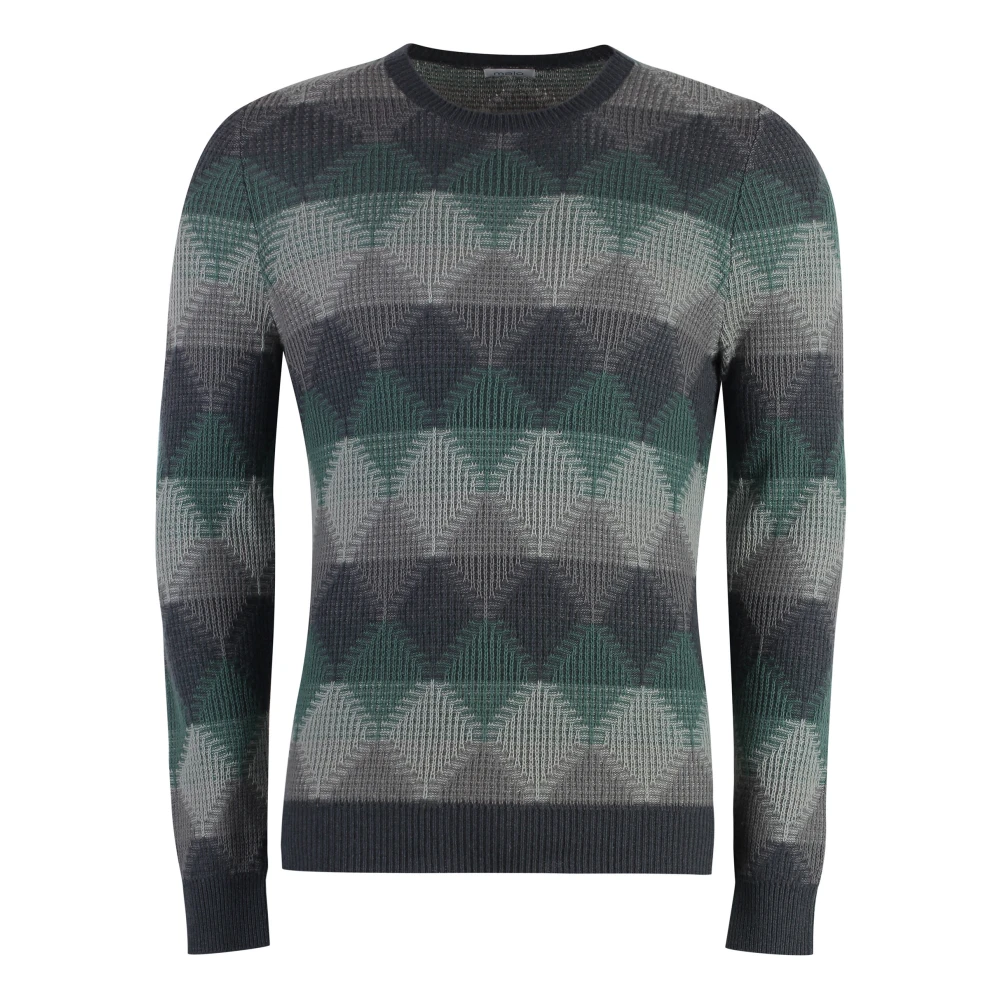 Malo Diamantpatroon Kasjmier Trui Multicolor Heren