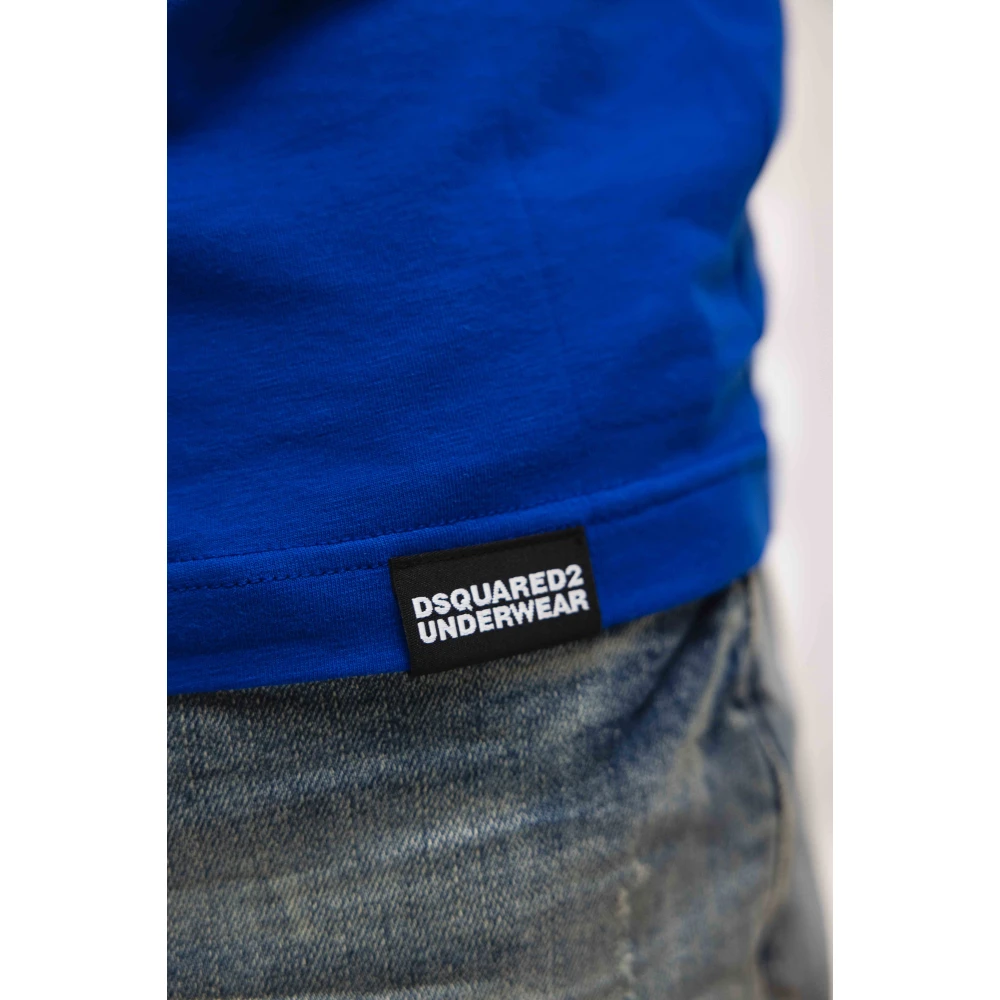 Dsquared2 Blauw Ronde Hals T-Shirt Heren Blue Heren