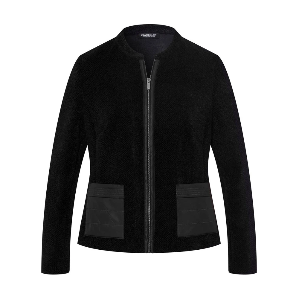 Frank Walder Stijlvolle Gebreide Pullover met W43Strick Black Dames