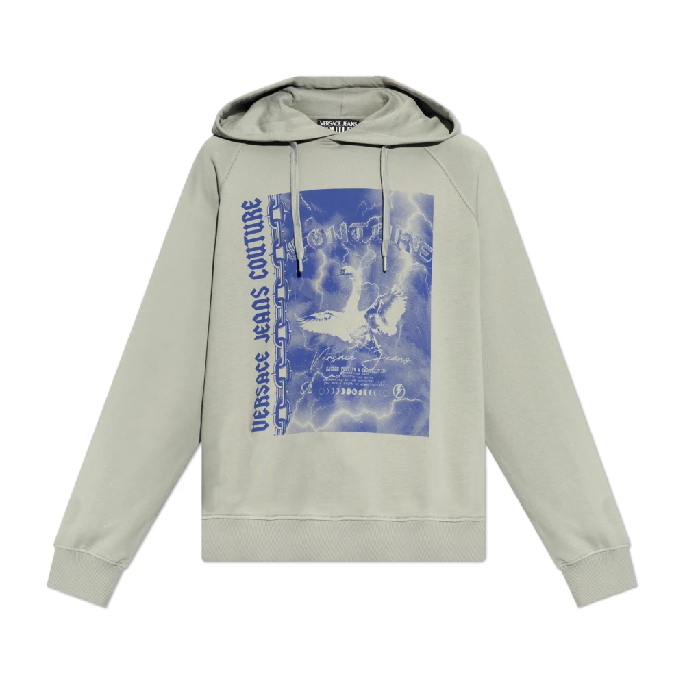 Versace Jeans Couture Sweatshirt met print Gray Heren