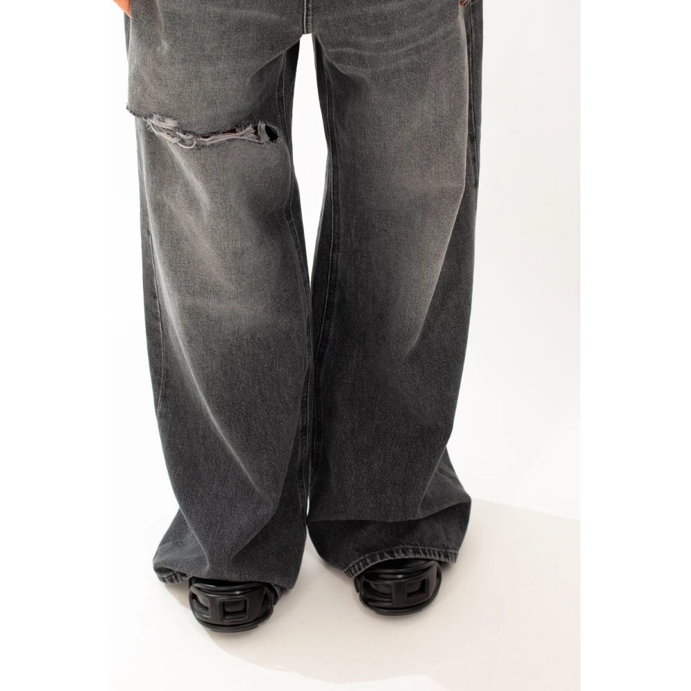 Diesel Ripped Relaxed Jeans 1996 Style Gray Dames
