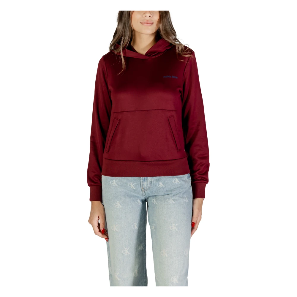 Calvin Klein Women's Red French Terry Hoodie