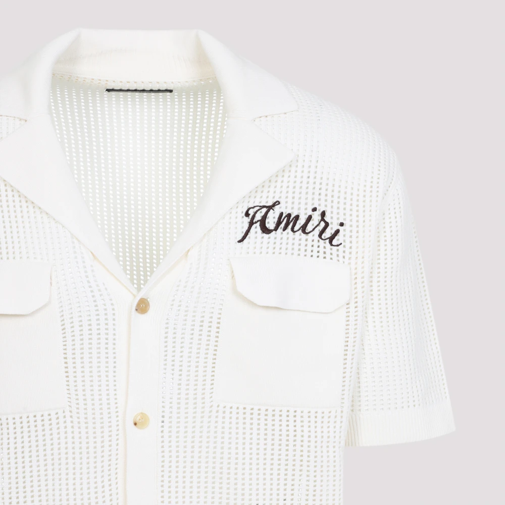 Amiri Mesh Polo Shirt Beige Heren
