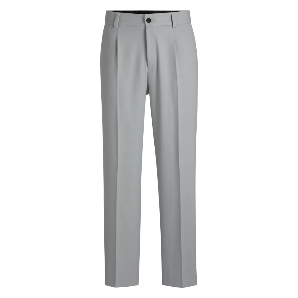 Hugo Boss Stretch Twill Zakelijke Broek Gray Heren