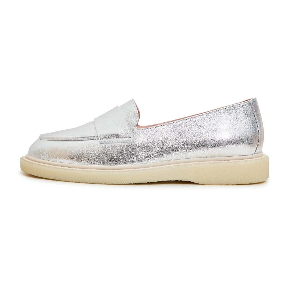 Cesare Gaspari Platta sulor loafers - Silver Gray, Dam