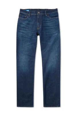 Mörkblå Bomull Denim Jeans