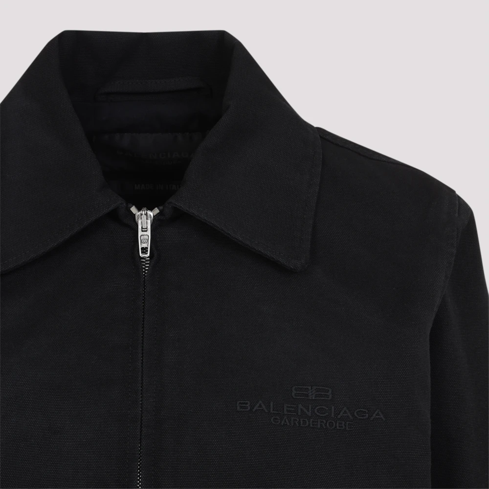 Balenciaga Zwarte Parka Jas Black Dames