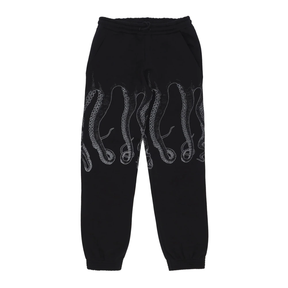 Octopus Zwarte Outline Sweatpants Streetwear Black Heren