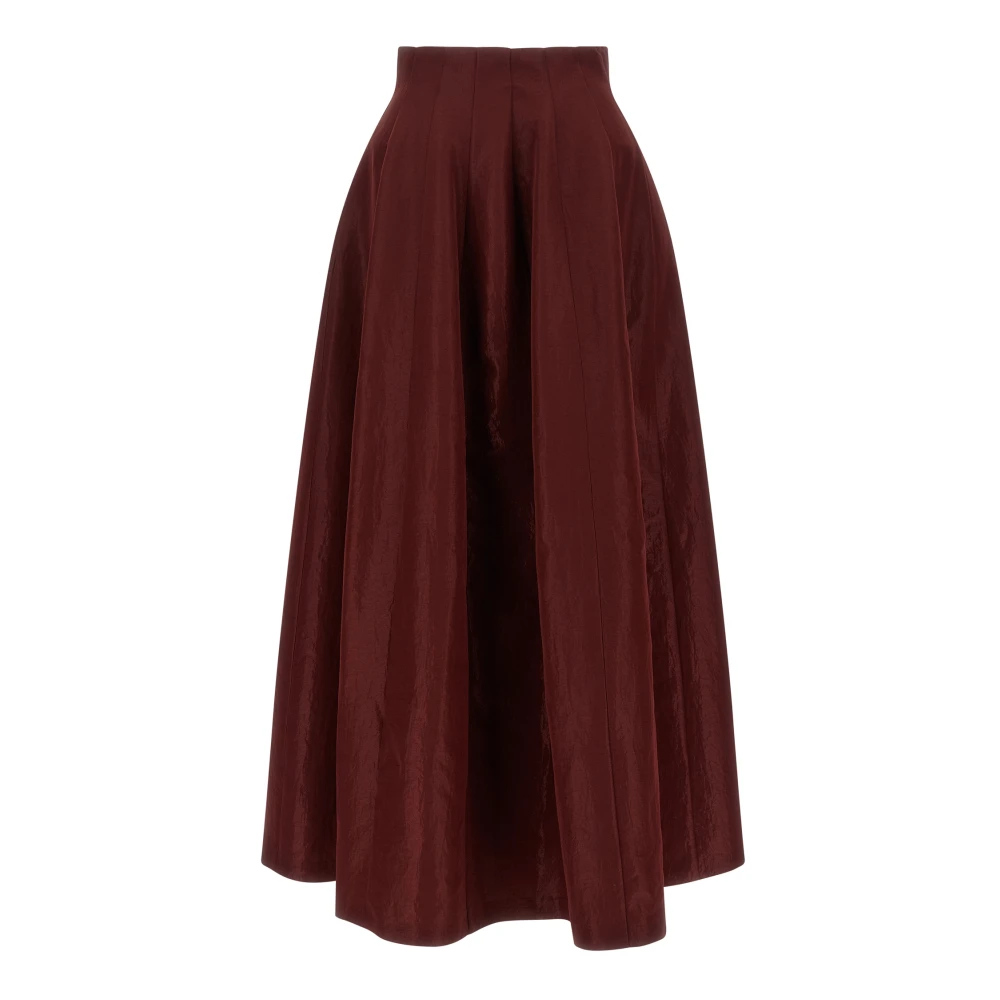 Alberta Ferretti Red Midi Skirts, Female, Xs, Asymmetric Panel Maxi Skirt