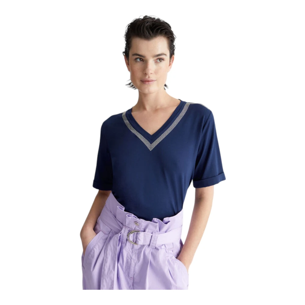 Liu Jo Korte Mouw T-shirt Blue Dames